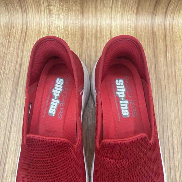 Skechers Womens Go Walk Flex 124963 Red Slip-Ins Memory Foam Sneakers Size 10 - Picture 7 of 8
